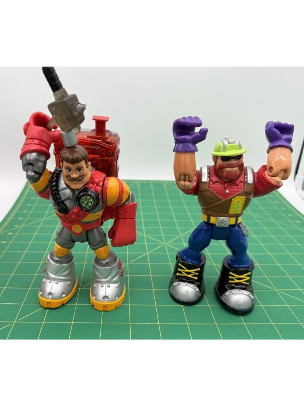 Vintage Rescue Heroes Blaze Busters Billy Blaze& Ben Chopper Works!